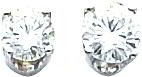14K White Gold 1.00ct Earrings Jewelry