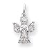 14k White Gold Filigree Praying Angel Charm - title=