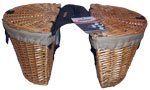 Electra Wicker Saddle Bicycle Baskets for Rear Rack Mount (Panniers)