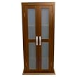 41 in. Wood DVD Tower in Brown Finish By Walker Edison Furniture