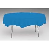 True Blue Round Paper Tablecover (Single)