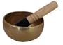 Hand Hammered 5" A Flat Tibetan Singing Bowl - Third Eye (Perception and Sight) Chakra