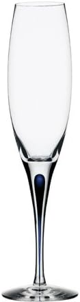 Orrefors Crystal Intermezzo Blue Flute Champagnes
