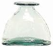 Clear Spanish Large Recycled Glass Flower Vase 8.25"H