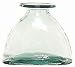 Clear Spanish Large Recycled Glass Flower Vase 8.25"H