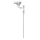 Sunset Vista Designs Garden Essentials Paisley Blue Bird Rain Gauge Pick