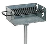 Pedestal Rotating Grill with Galvanized Firebox and 3 1/2