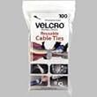 Velcro Reusable Self-Gripping Cable Ties, 0.5 Inches x 8 Inches Long, Black, 100 Ties per Pack (91140)