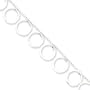Sterling Silver Dangle Circles Anklet 10"
