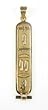 Egyptian Cartouche Pendant with "SISTER" in Ancient Egyptian Hieroglyphics - Solid Style- in Sterling Silver, Gold or Sterling Silver with Gold Symbols