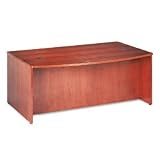 Basyx BW2111HH Bow Front Desk Shell, Beaded Edge, BW Series, Veneer, 72W, Bourbon Cherry