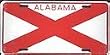 Alabama State Flag License Plate