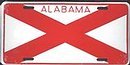 Alabama State Flag License Plate