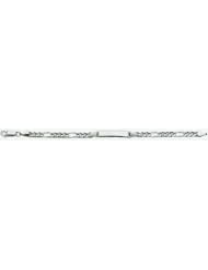 4mm 14k White Gold Baby ID Bracelet 6"