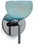 Alico WS5400-49 Bolla 1 Light Wall Sconce Gradient Sky Blue Glass With White Enamel Lining