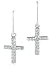 Pave CZ Cross Earrings
