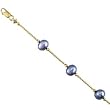 Black Cultured Pearls, 14Kt. Yellow Gold. Black Pearl Bracelet