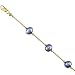 14K Yellow Gold Black Cultured Pearl Bracelet