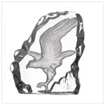 Clear glass carved eagle - Style 28313