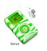 Electronics : iSkin eVo2 Wild Side Verve bright green and white - 4G iPod 40GB