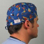 Men's 'Sports' Designer Scrub Hat-'Fishing Lures'