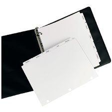 Avery 20416 Avery 3-Hole Tb Dvdrs f/Xerox Docutech/4135 Cprs, 5-Tb, Letter, WE, 30 Sets/Box
