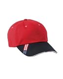 Harriton Adult Unstructured Cap with Sandwich Bill (M840)