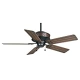 Casablanca C12D89D Cottage Wet Textured Matte Black Outdoor Ceiling Fan 52 Blade Span