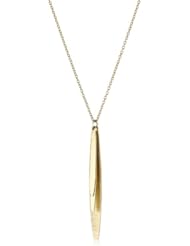 Shaesby "Cypress" 14k Yellow Gold Textured Spikes Necklace