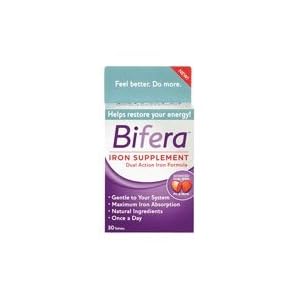 Bifera Dual Action Iron Supplement (30 Tablets) by Bifera