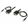 Cables Unlimited PCM-2240-15 SVGA Cable With 3.5mm Male to Male Audio (15 Feet, Black)