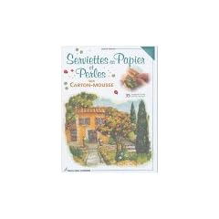 Serviettes en Papier et Perles sur carton-mousse