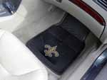New Orleans Saints 18 x 27 Heavy Duty 2-Piece Vinyl Car Mat Set