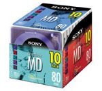 Sony 10MDW80CL 80 Min Color MD 10 Pack