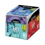 Sony 10MDW80CL 80 Min Color MD 10 Pack