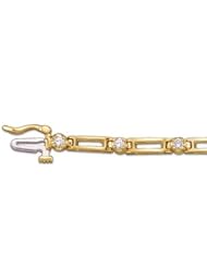 14K Yellow-Gold Diamond Bracelet by US Gems