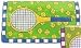 (Price/6pcs)Play Ball Tennis Checkbook Cover - blue - 6