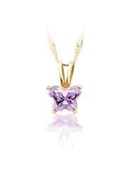 Butterfly CZ Birthstone Pendant or Necklace Pendant with Box R41696 JUNE