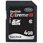 Sandisk 4GB EXTREME III SDHC SD Card (SDSDX3-4096, Static Pack)