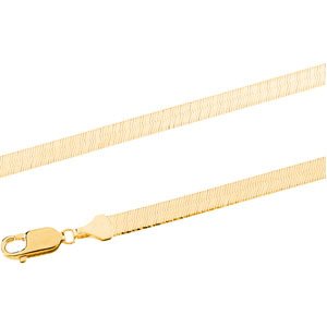 14K Yellow Gold Herringbone Chain - 24 inches
