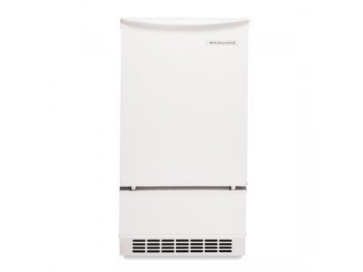 KitchenAid KUIS18PNTW 18 Freestanding Ice Maker with PUMP, 35 lb. Storage Capacity - White