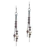 Rose Gold, Garnet & Pearl Earrings by Avi Soffer, 3