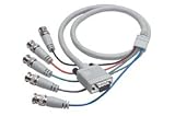 VGA Breakout Cable, DB9 Male / 5 BNC Male, 3.0 ft, # Coax: 5