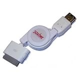 Scoobee iPod retractable firewire sync and charging cable - white