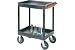 Tray Top Shelf Heavy Duty Plastic Utility Cart With Pneumatic Casters