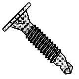 10-24X1 Wafer Phillips Screw - Self Drilling (100 count)