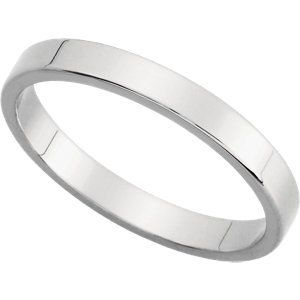Genuine IceCarats Designer Jewelry Gift 14K White Gold Wedding Band Ring Ring. 02.50 Mm Flat Band In 14K Whitegold Size 7.5