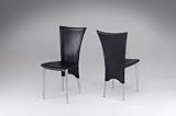 Gizmo Dining Chair Black Leather