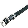 Hamilton Creased Leather Dog Collar, Black, 18" x 3/4"