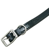 Hamilton Creased Leather Collar For Dogs - 18" - Black